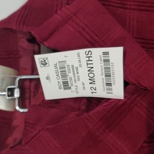 Cordury Color Red Wine 12 months boys casual